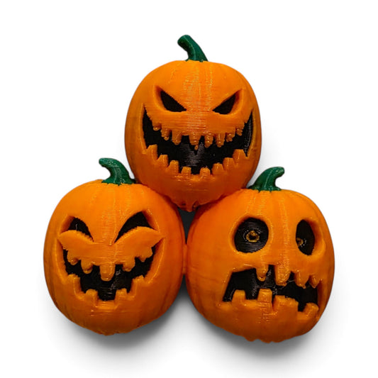 Halloween Pumpkin Stack Terrarium Decor for Jumping Spiders
