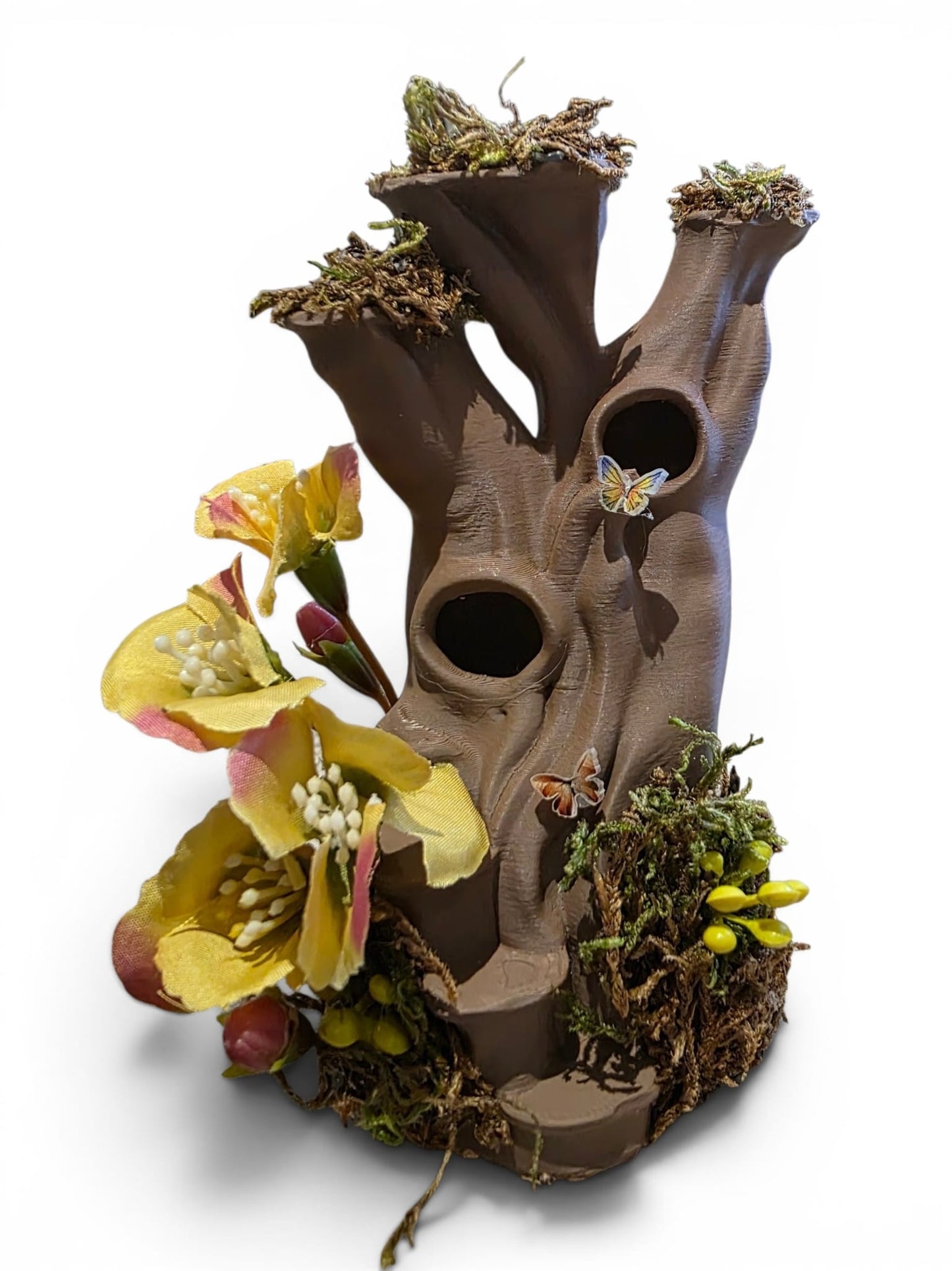 Woodland Range: Freestanding Ancient Tree Trunk Enclosure Decor with Hides